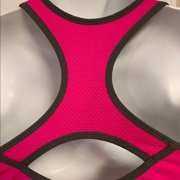 AB Racerback Sports Bra Small Fuchsia Pink Black - Picture 4 of 10
